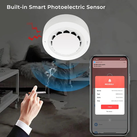 WiFi Smoke Detector for Home Kitchen Security