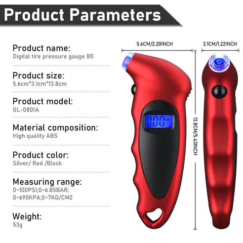 High-precision Digital Tire Pressure Gauge