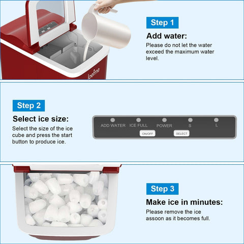 Fast Automatic Electric Countertop Ice Cube Maker